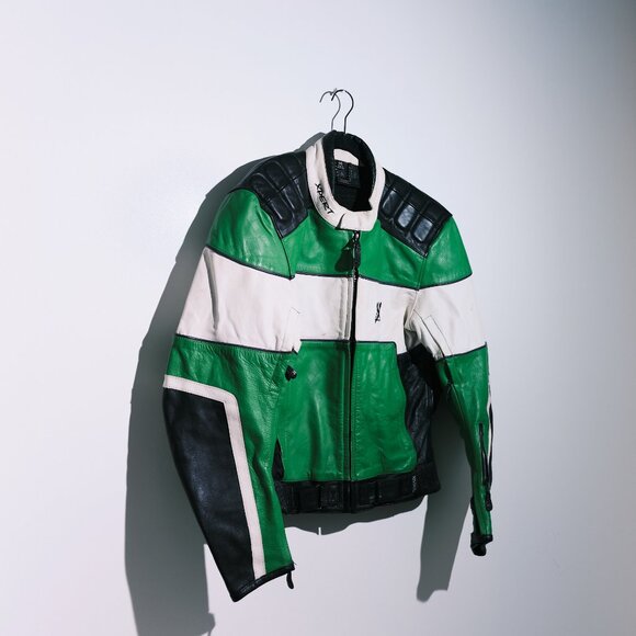 Vintage Oversized Moto Jacket – Green - Picture 2 of 5